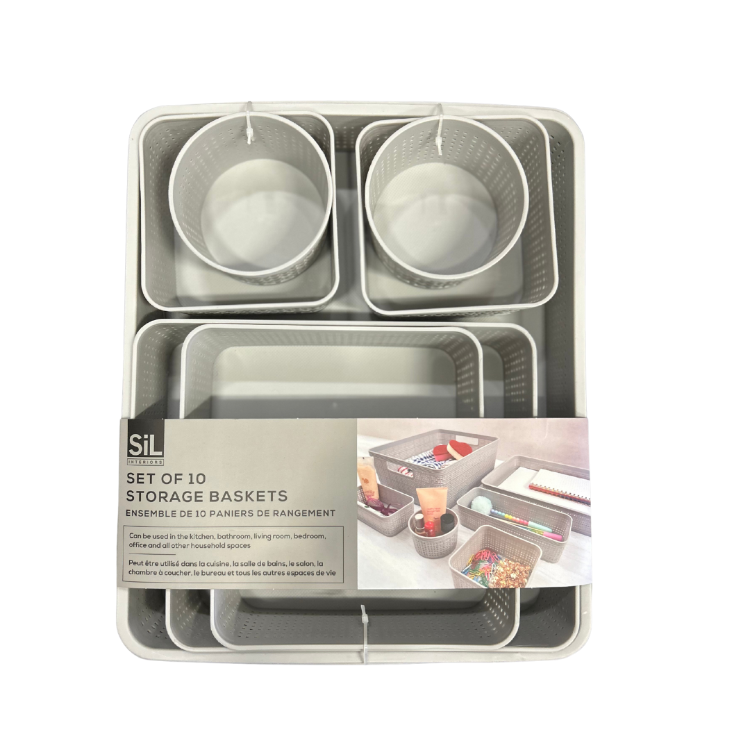 10pc Grey Storage Set