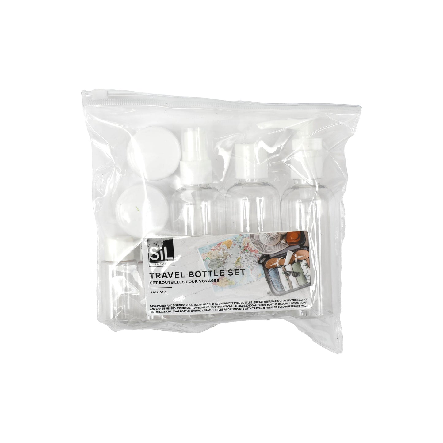 8pc Travel Bottle Set