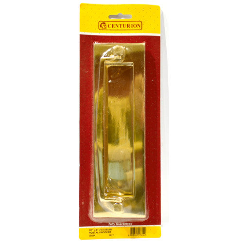 Victorian Postal Knocker 10" x 3" PB