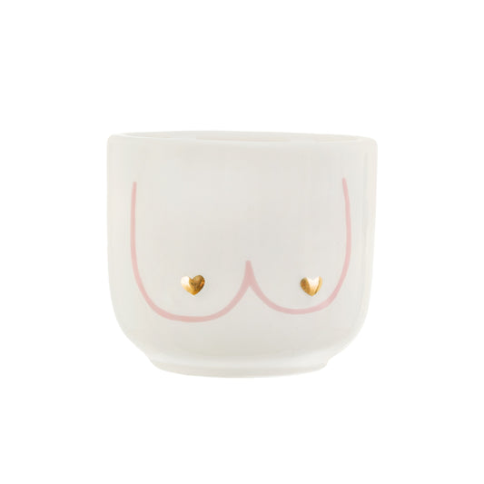 Mini Girl Power Boobies White Planter