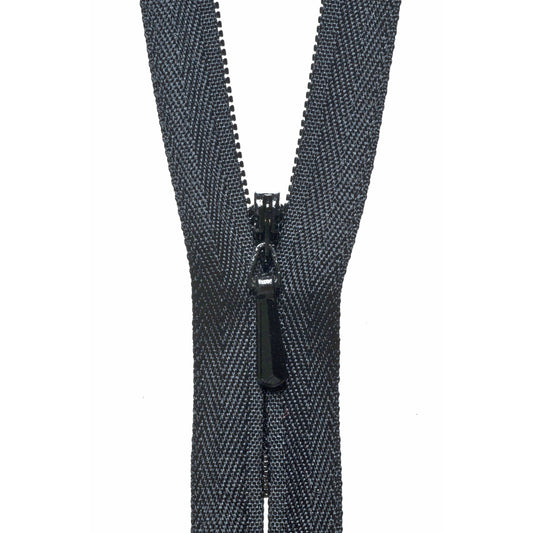 Concealed Zip: 23cm: Black