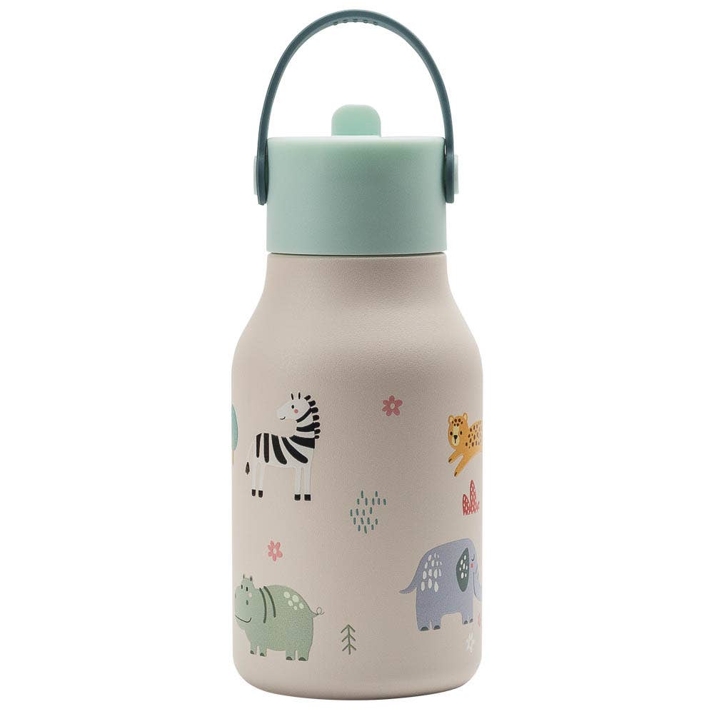 Little Lund Kids Water Bottle with Flip Straw 400ml / 13.5oz: Ocean