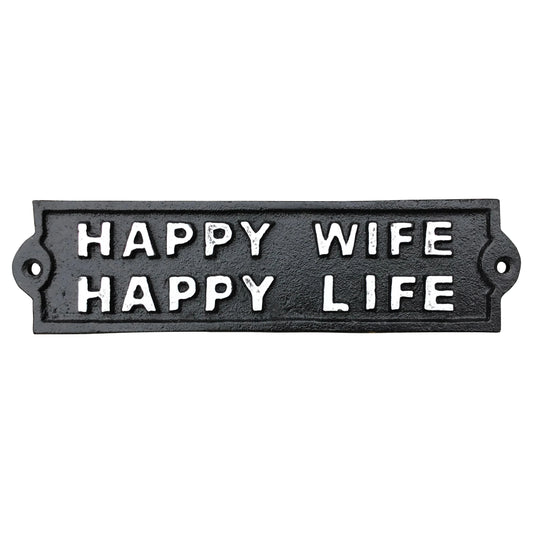 Wall Plaque - Happy Wife Happy Life