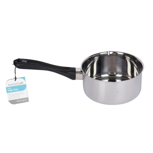 KitchenCraft Stainless Steel Milk Pan, 14cm