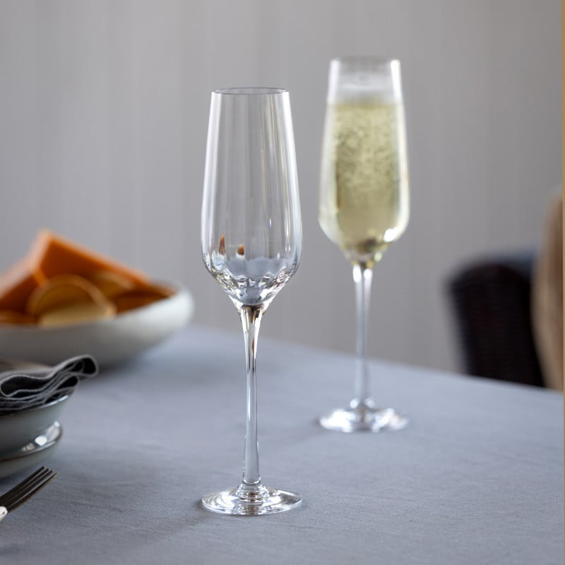 Dartington Crystal Aurea Champagne Flute, Set of 2