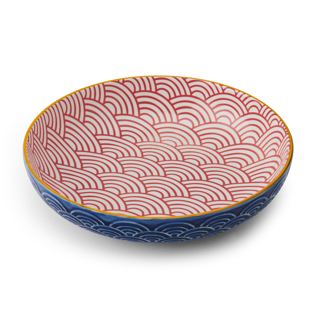 Mikasa Red and Blue Arc Stoneware Bowl, 900ml, 21 x 5cm