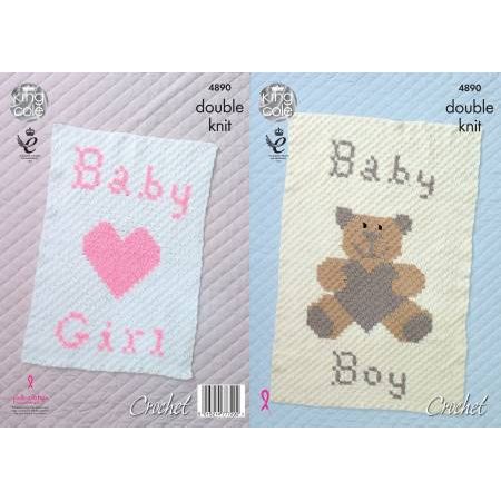Baby Boy / Girl Blanket Crocheted in Double Knit