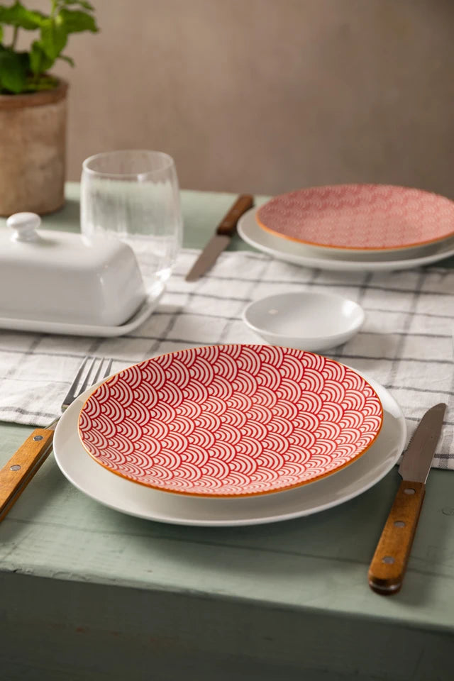 Mikasa Red Arc Stoneware Side Plate, 18cm