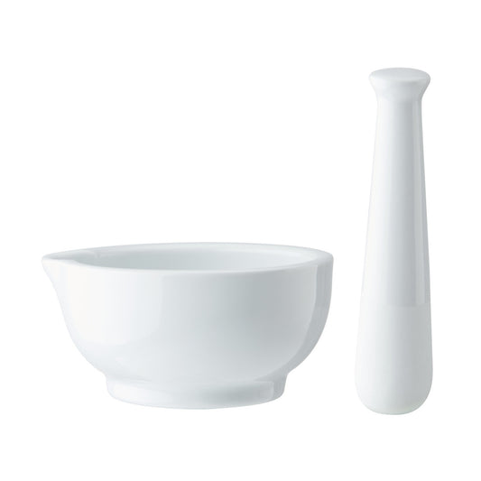 Mikasa Chalk Porcelain Pestle and Mortar, White