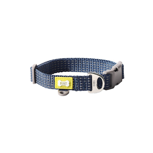 BUILT PET NightSafe™️ Reflective Collar, Small, Blue