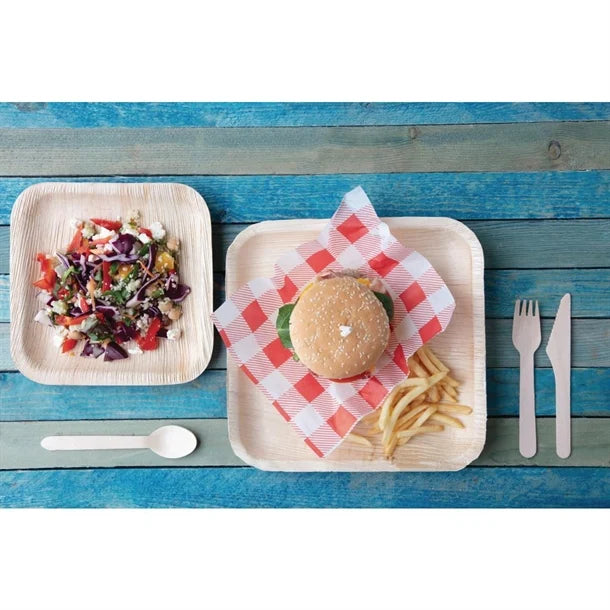 Fiesta Compostable Palm Leaf Plates Square 250mm 10PK