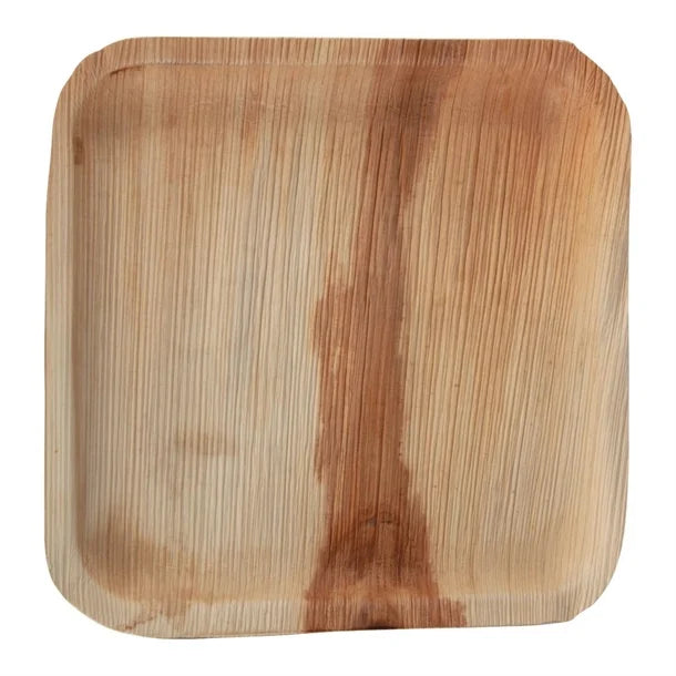 Fiesta Compostable Palm Leaf Plates Square 250mm 10PK
