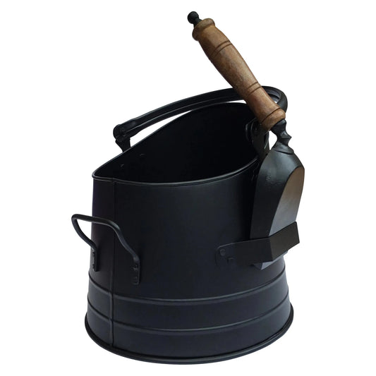 Straight Sided Coal Bucket with Shovel