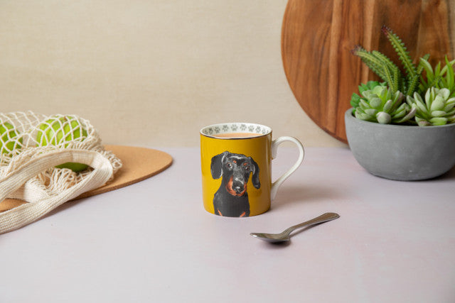 Mikasa Dachshund Straight-Sided Porcelain Mug, 280ml