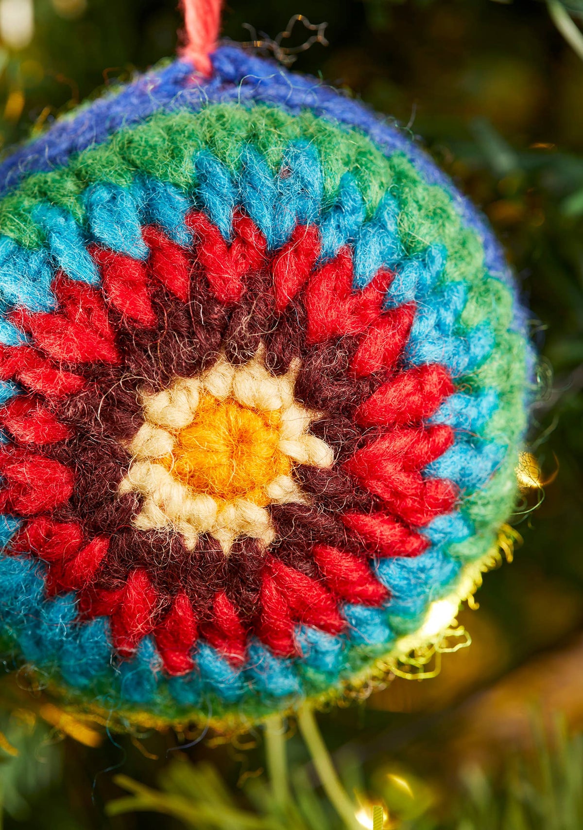 Rainbow Crochet Bauble