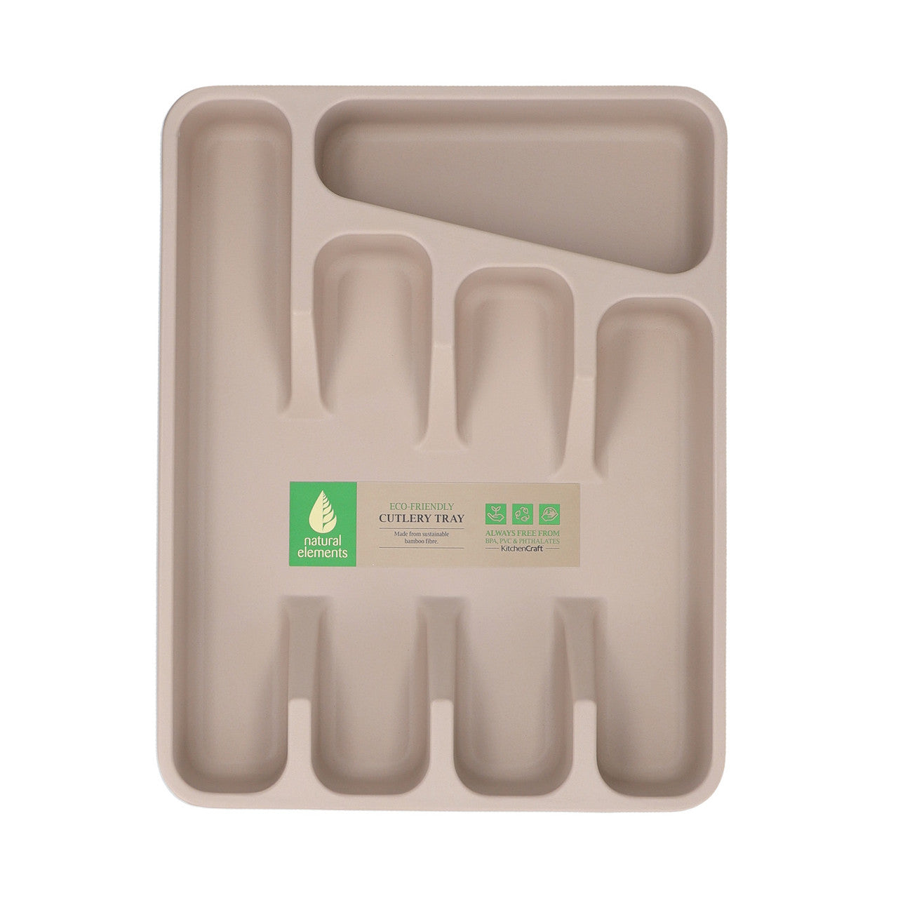 Natural Elements Eco-Friendly Bamboo Fibre Cutlery Tray