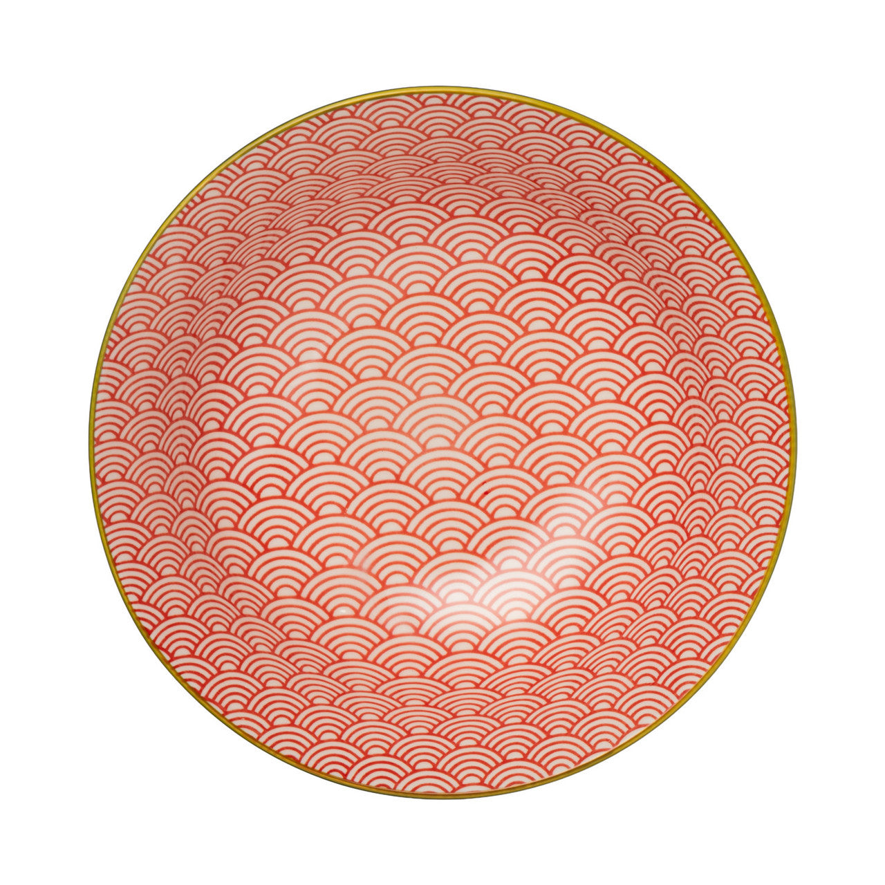 Mikasa Red and Blue Arc Stoneware Ramen Bowl, 21cm
