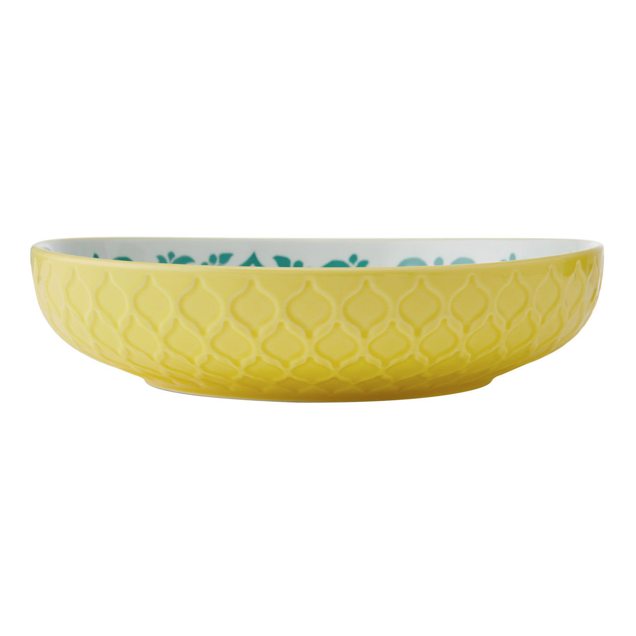 Mikasa Yellow and Blue Geometric Stoneware Bowl, 900ml, 21 x 5cm