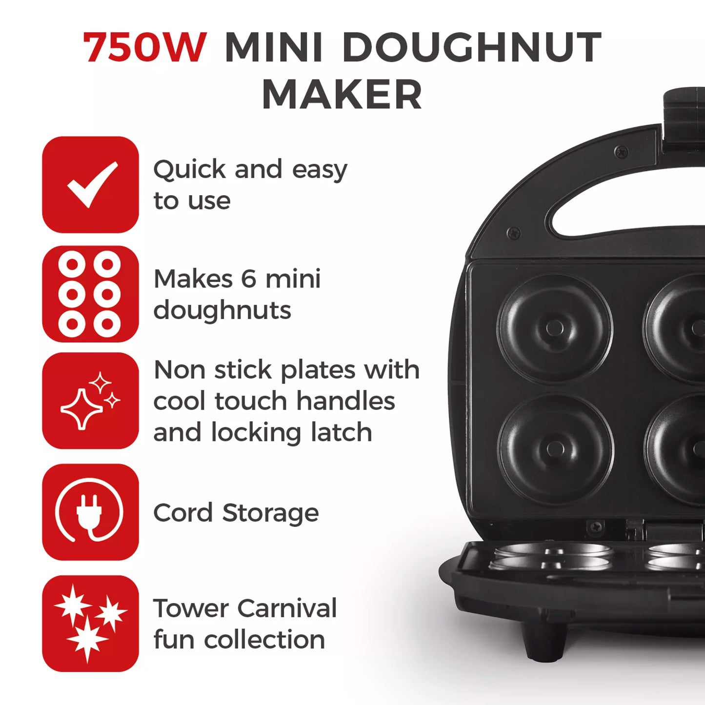 Mini Donut Maker 750W