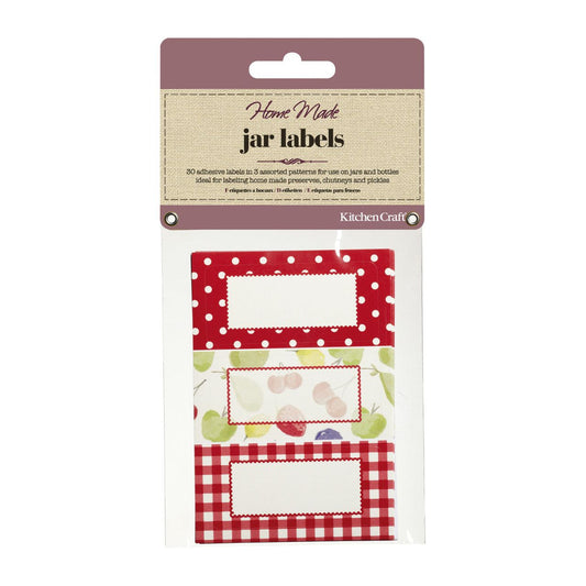Home Made Pack of 30 Jam Jar Labels - Orchard