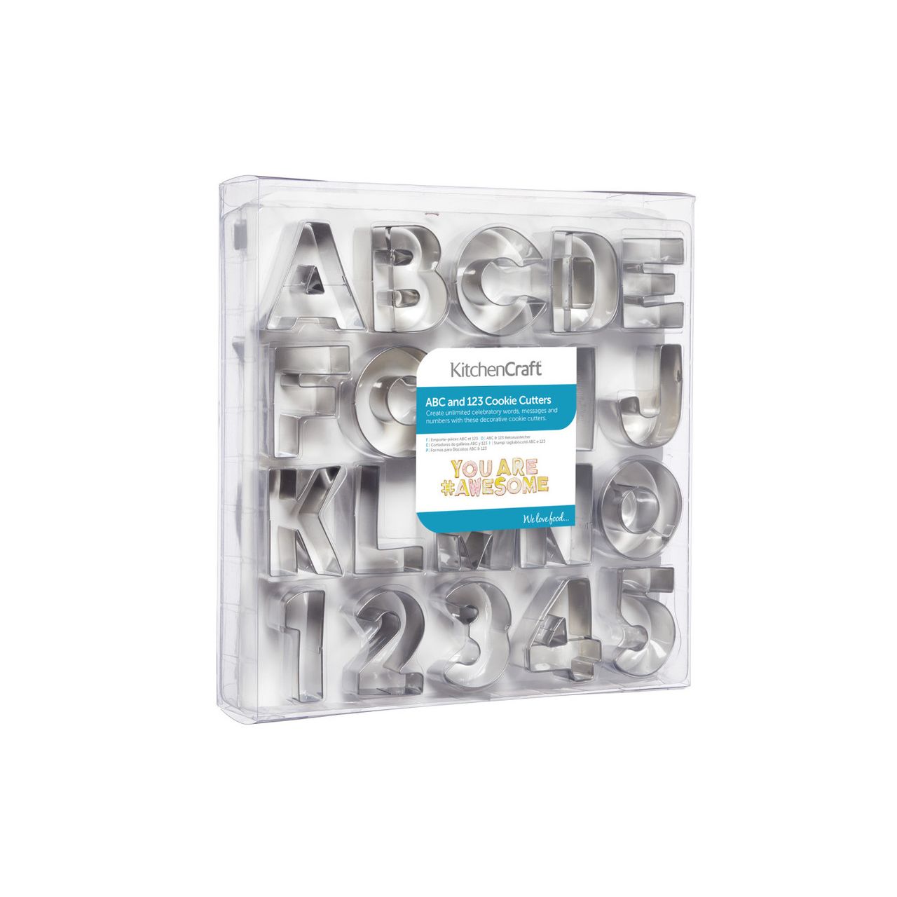 KitchenCraft ABC & 123 Cookie Cutter Set