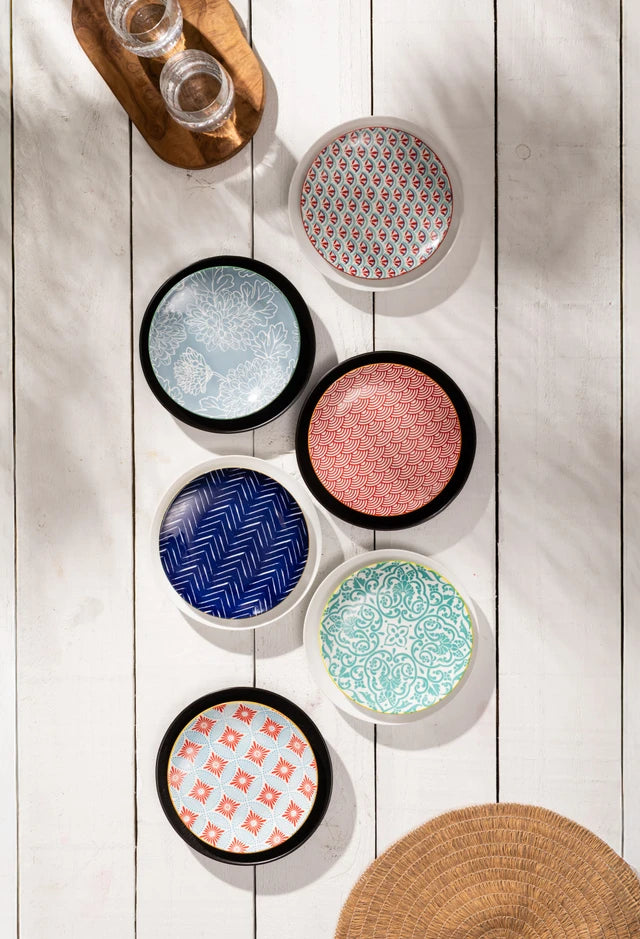 Mikasa Indigo Chevron Stoneware Side Plate, 18cm