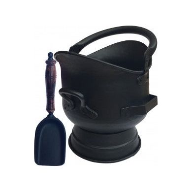 Medium Black Coal Bucket with Shovel