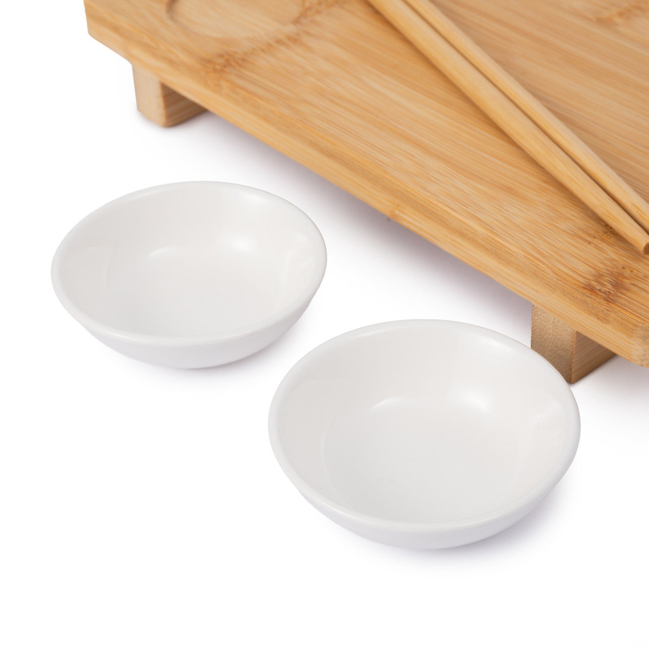 KitchenCraft World of Flavours 5pc Sushi Serving Set for Two, Including Plate, Bowls and Chopsticks