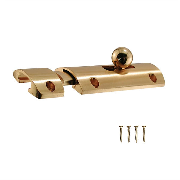 Bolt Convex Brushed Brass 102mm