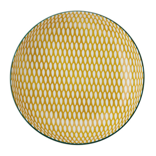 Mikasa Green Leaf Stoneware Bowl, 900ml, 21 x 5cm