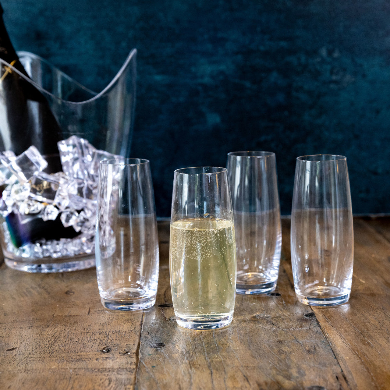 Mikasa Julie  9oz Stemless Flute Glass (Sold Individually)