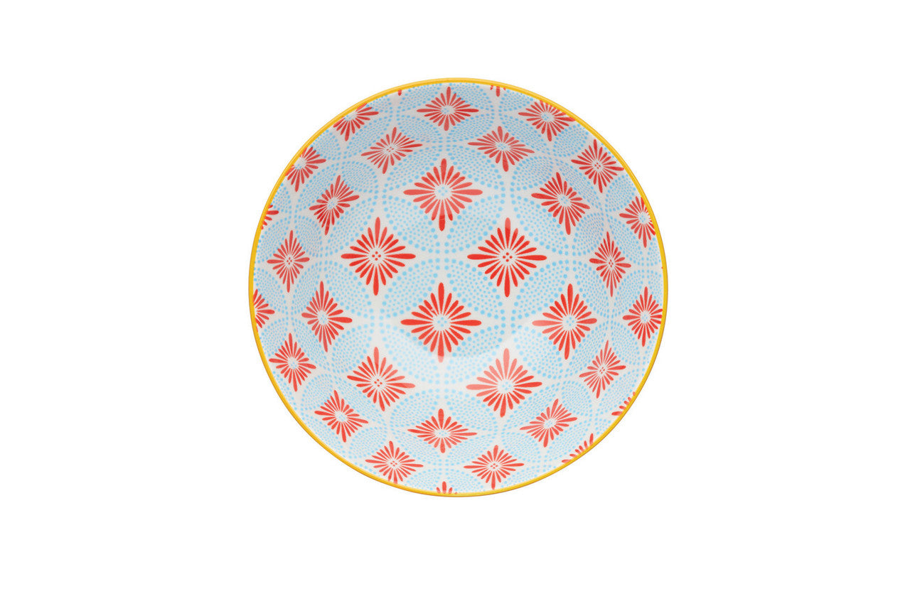 KitchenCraft Blue Mosaic Ceramic Bowl, 16cm