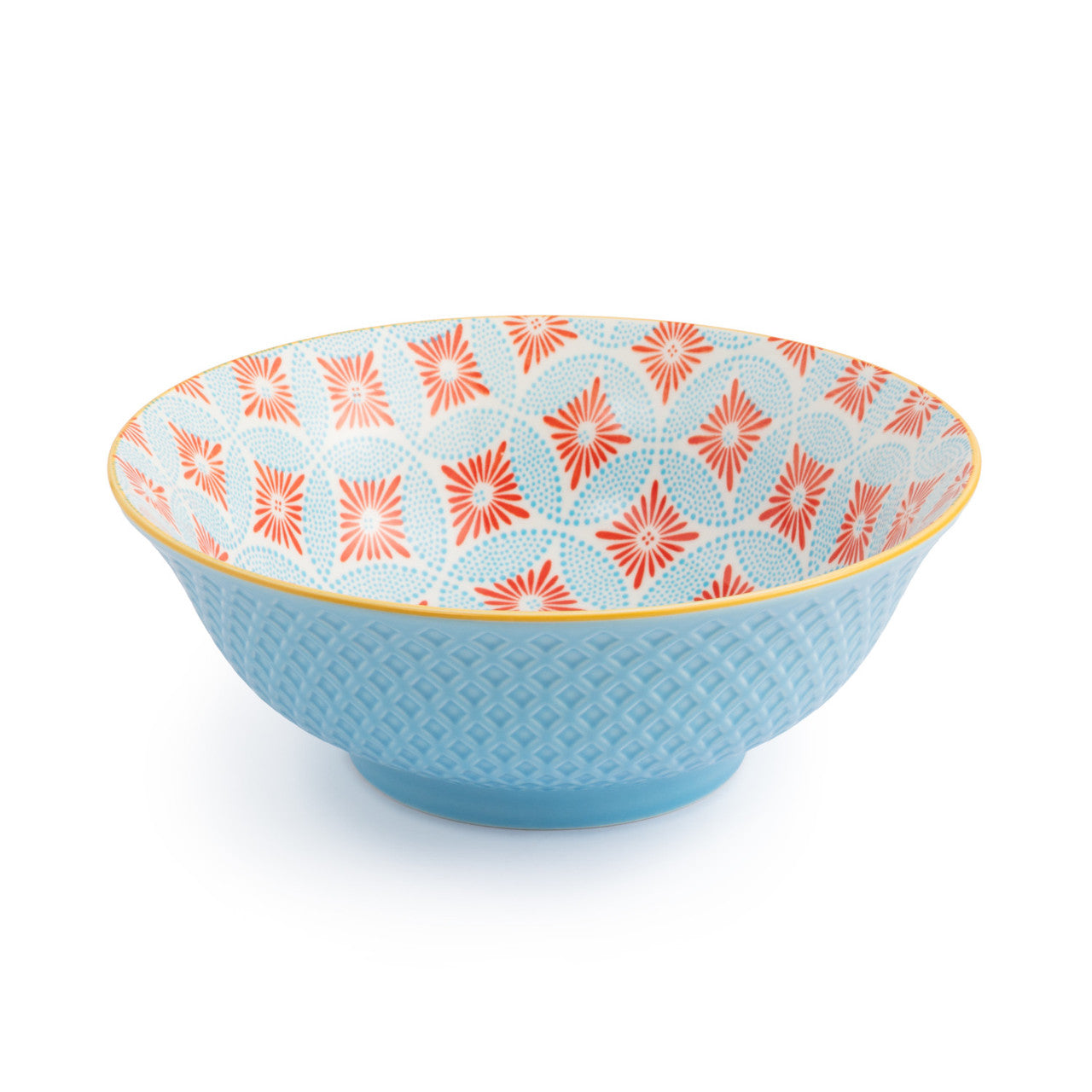 Mikasa Blue Mosaic Stoneware Ramen Bowl, 21cm