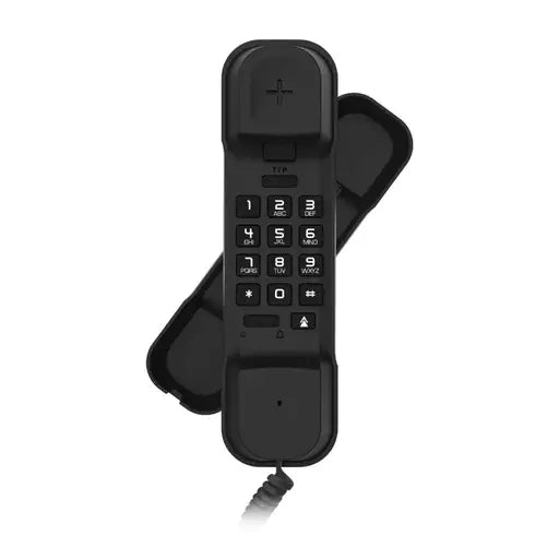 T06 Compact Corded Phone Black
