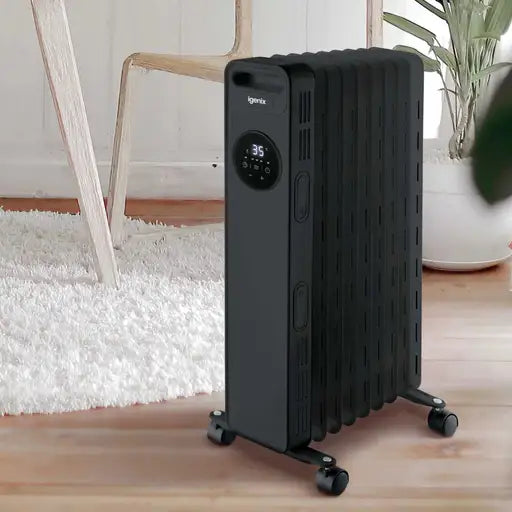 2000W Digital Oil filled Radiator Black