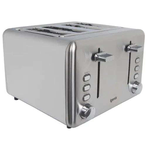 Brushed Stainless Steel 4 Slice Toaster