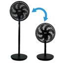 12" 7 Bladed Pedestal Fan Black