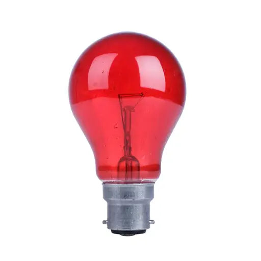 60W BC GLS Lamp Red Rough Service