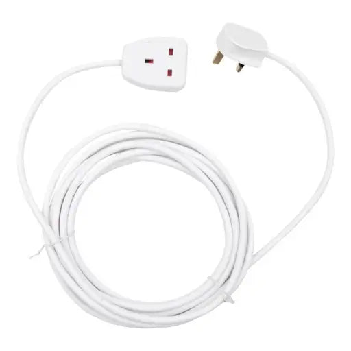 13A 5m 230V 1 Gang Extension Lead White