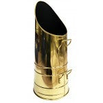 Brass 21" Upright Coal Hod