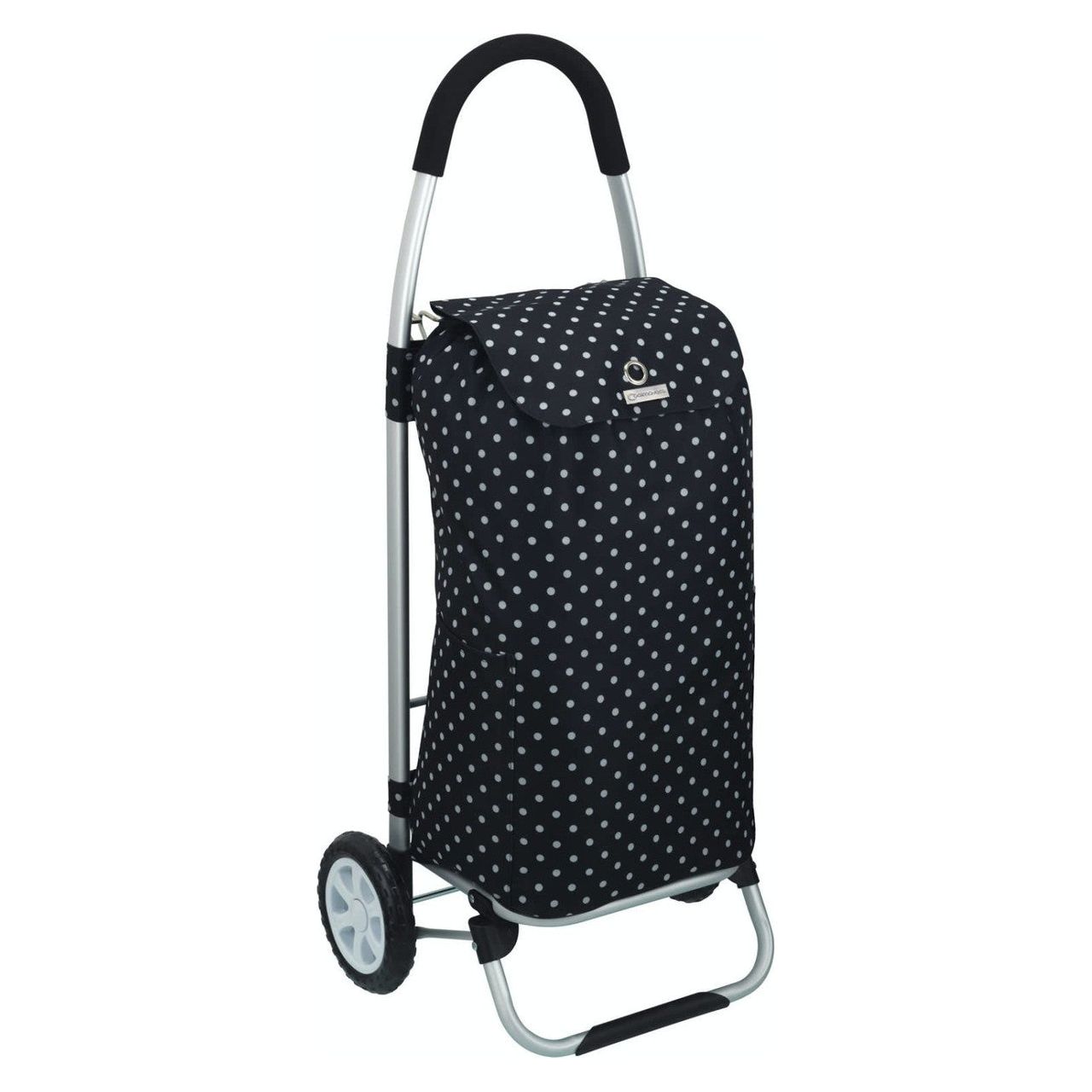 KitchenCraft Black Polka Dot Foldable Shopping Trolley