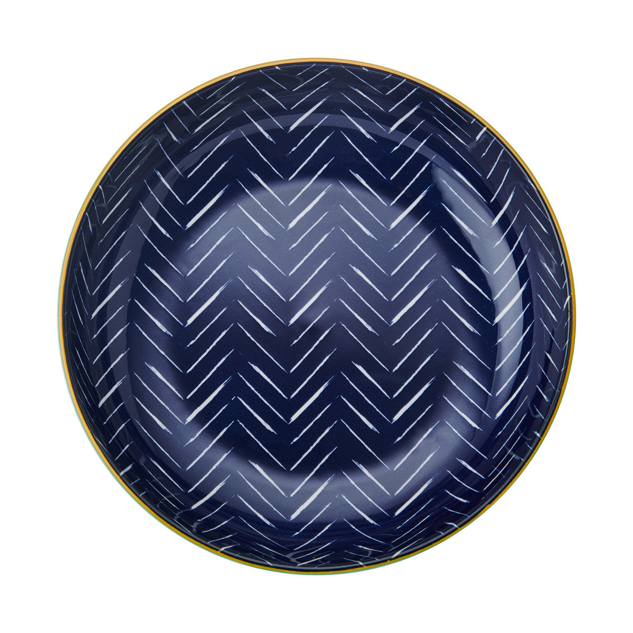 Mikasa Indigo Chevron Stoneware Bowl, 21cm
