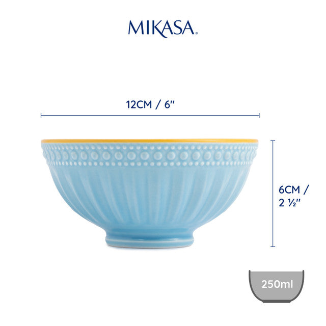 Mikasa Blue Mosaic Stoneware Nibble Bowl, 12cm