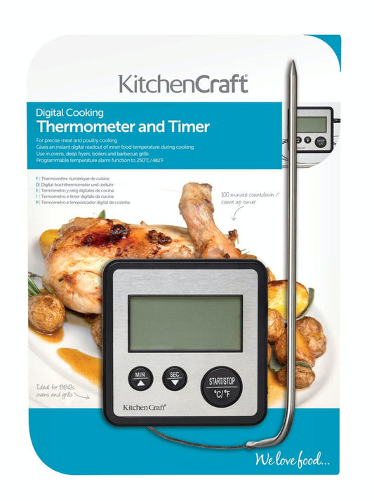 Kitchencraft Digital Cooking Thermometer and Timer