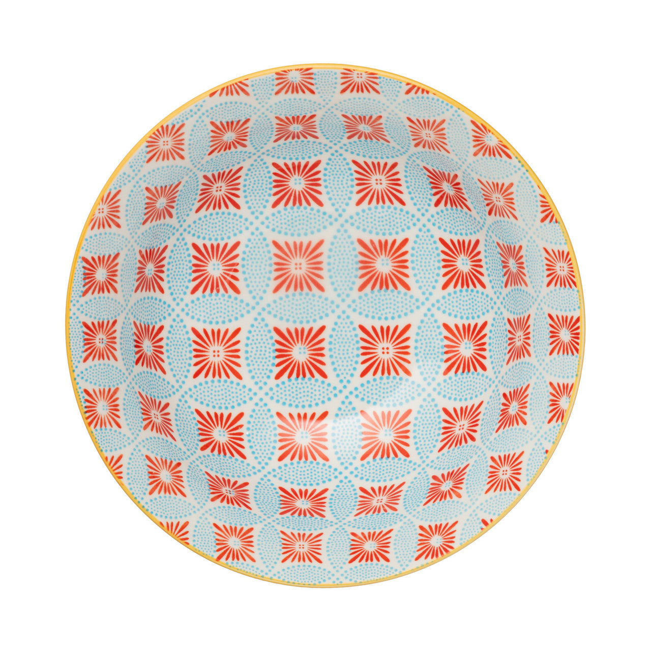 Mikasa Blue Mosaic Stoneware Ramen Bowl, 21cm