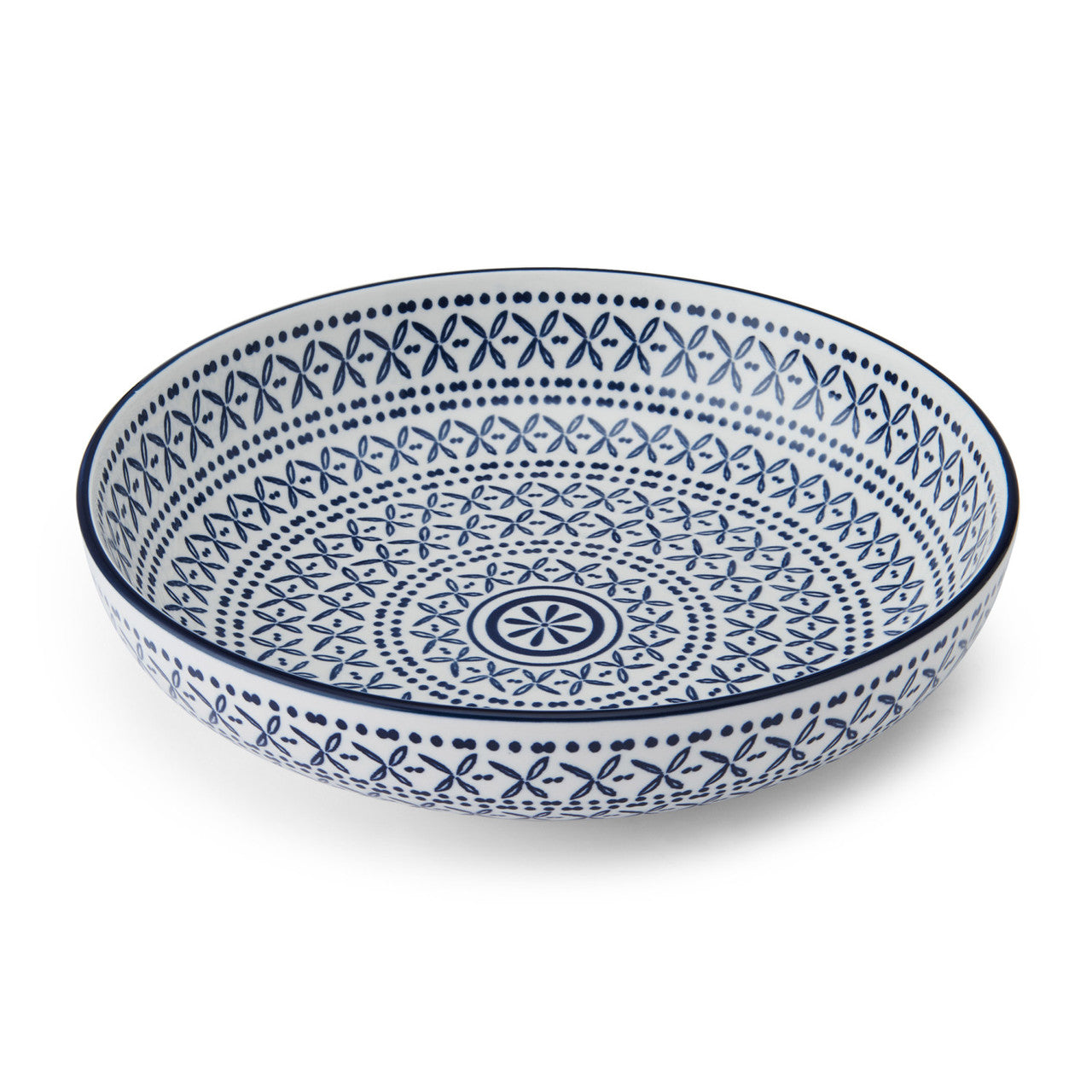 Mikasa Blue Mediterranean Stoneware Bowl, 900ml, 21 x 5cm