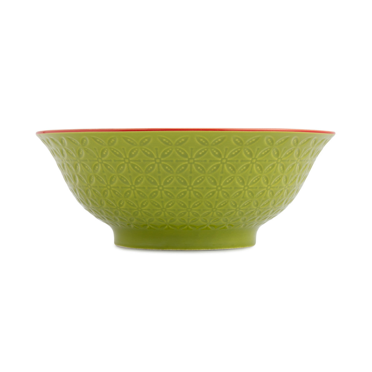 Mikasa Green and Blue Geometric Stoneware Ramen Bowl, 21cm