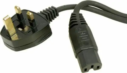 Kettle Lead Black 10A 1.0m, IEC + 13A PLUGTOP