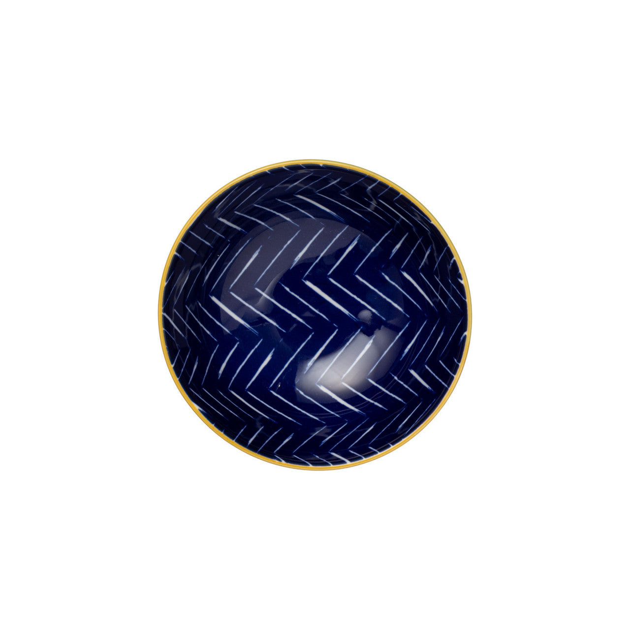 Mikasa Indigo Chevron Stoneware Nibble Bowl, 12cm