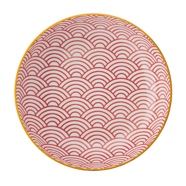 Mikasa Red and Blue Arc Stoneware Bowl, 900ml, 21 x 5cm